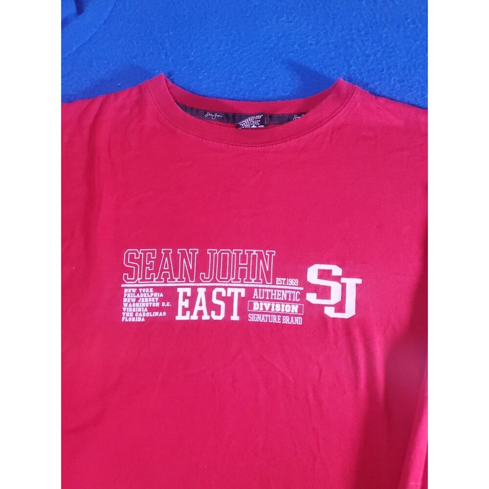 Vintage 90s Sean John Red T-Shirt Men's Size XXL - Picture 2 of 16